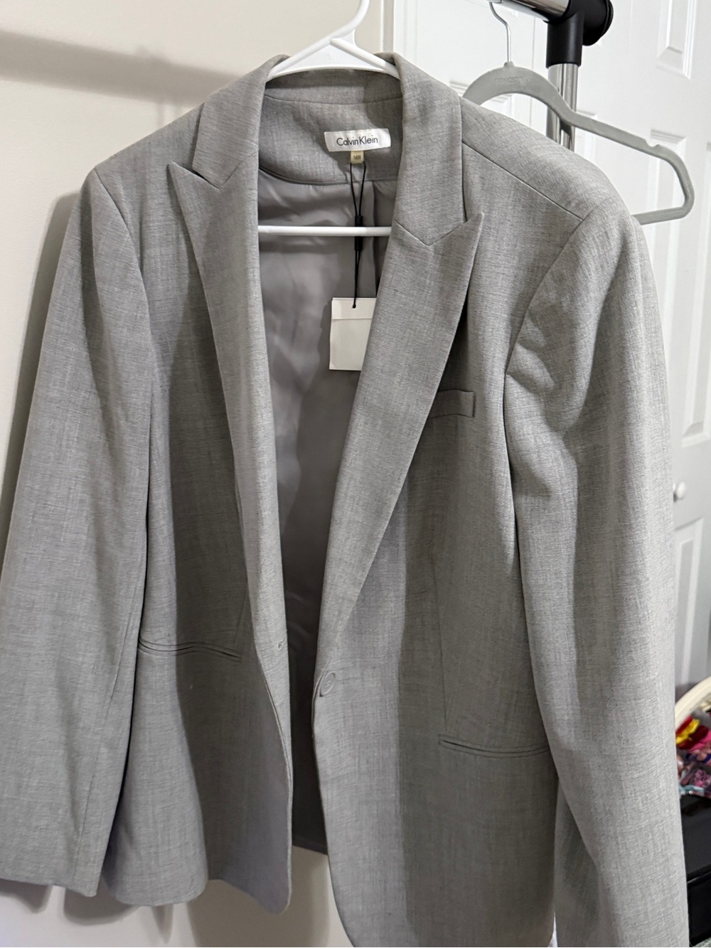 Calvin Klein Light Gray Women's Jacket Blazer